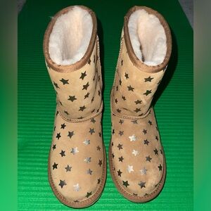 Brand New Ugg Boots - camel color short boots with gold stars
